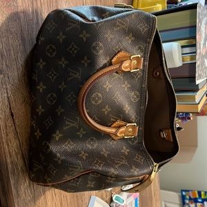 Louis Vuitton bag purse speedy 30 brown monogram
